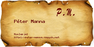 Péter Manna névjegykártya